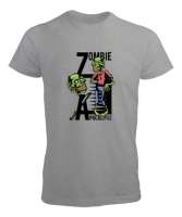 Zombi - Zombie Gri Erkek Tişört - Tisho