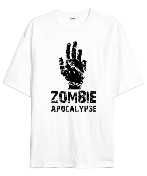 Tisho - Zombie Apocalypse Tasarım Baskılı Oversize Unisex Tişört