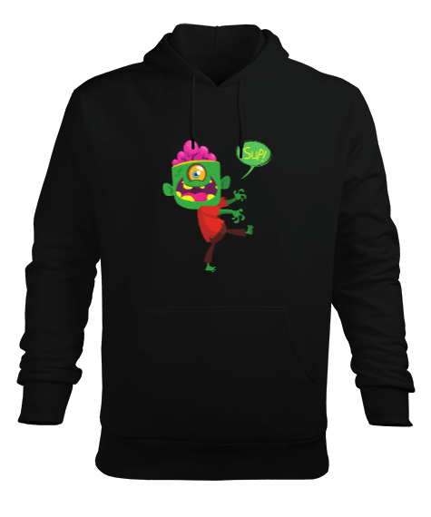 zombie Erkek Kapüşonlu Hoodie Sweatshirt - Tisho