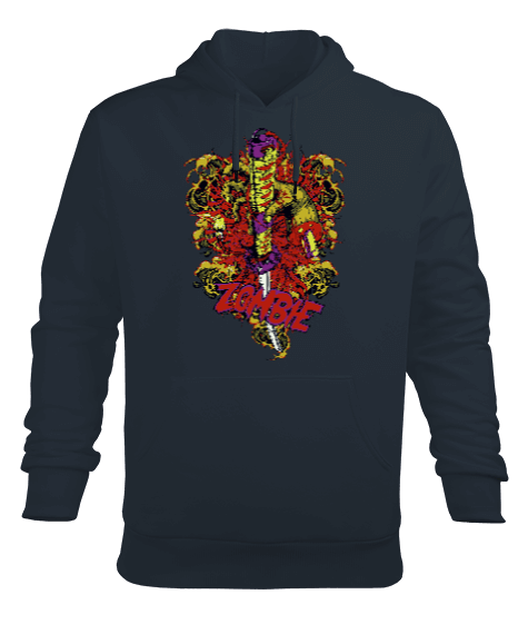 Tisho - Zombie X Erkek Kapüşonlu Hoodie Sweatshirt