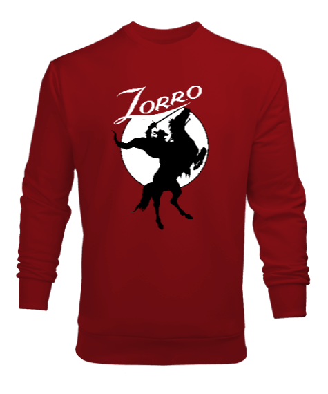 Tisho - Zorro Efsanesi Kırmızı Erkek Sweatshirt