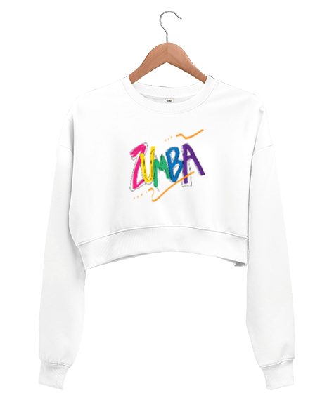 Tisho - Zumba Dans Müzik Spor Kadın Crop Sweatshirt