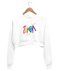 Zumba Dans Müzik Spor Kadın Crop Sweatshirt - Tisho