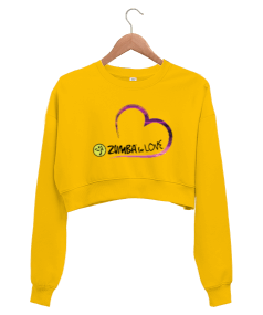 Zumba Love Kadın Crop Sweatshirt - Tisho
