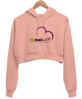Zumba Love Spor Dans Dance Yavru Ağzı Kadın Crop Hoodie Kapüşonlu Sweatshirt - Tisho