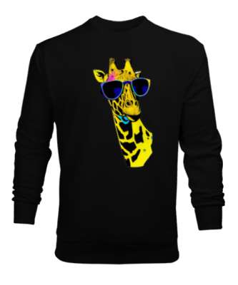 Zürafa Siyah Erkek Sweatshirt - Tisho