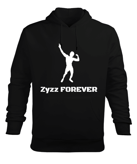 Tisho - Zyzz Forever Baskılı Gym Erkek Kapüşonlu Hoodie Sweatshirt